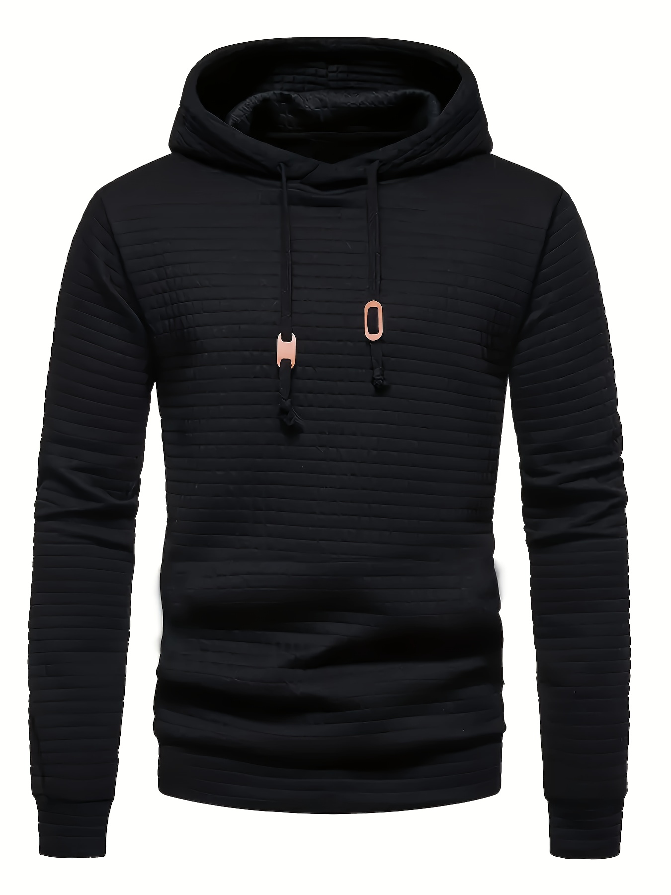 waffle cool hoodies for men mens casual solid pullover hooded sweatshirt with kangaroo pocket streetwear for winter fall as gifts details 8