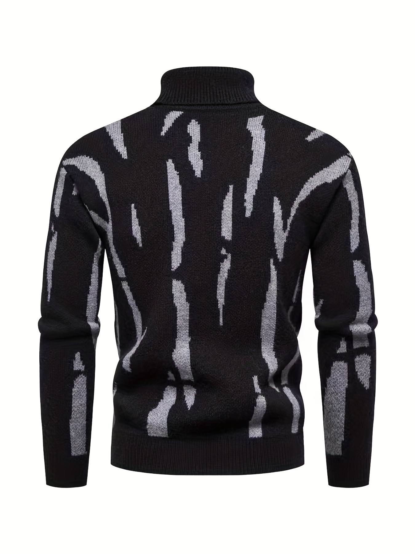 trendy mens stretch thermal turtleneck sweater stay warm and stylish all winter details 3