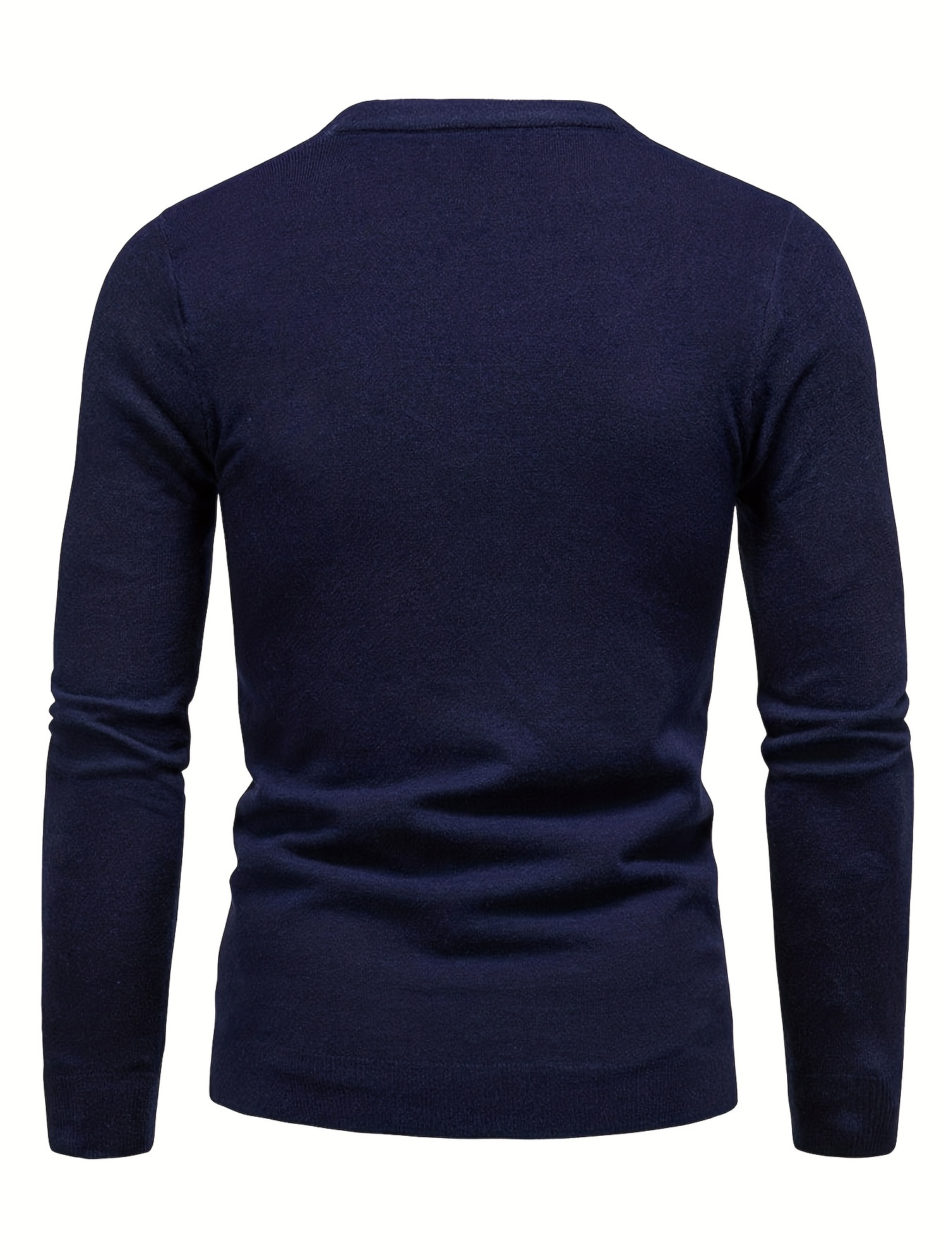 paris print creative knitted sweater mens casual crew neck medium stretch sweater details 6