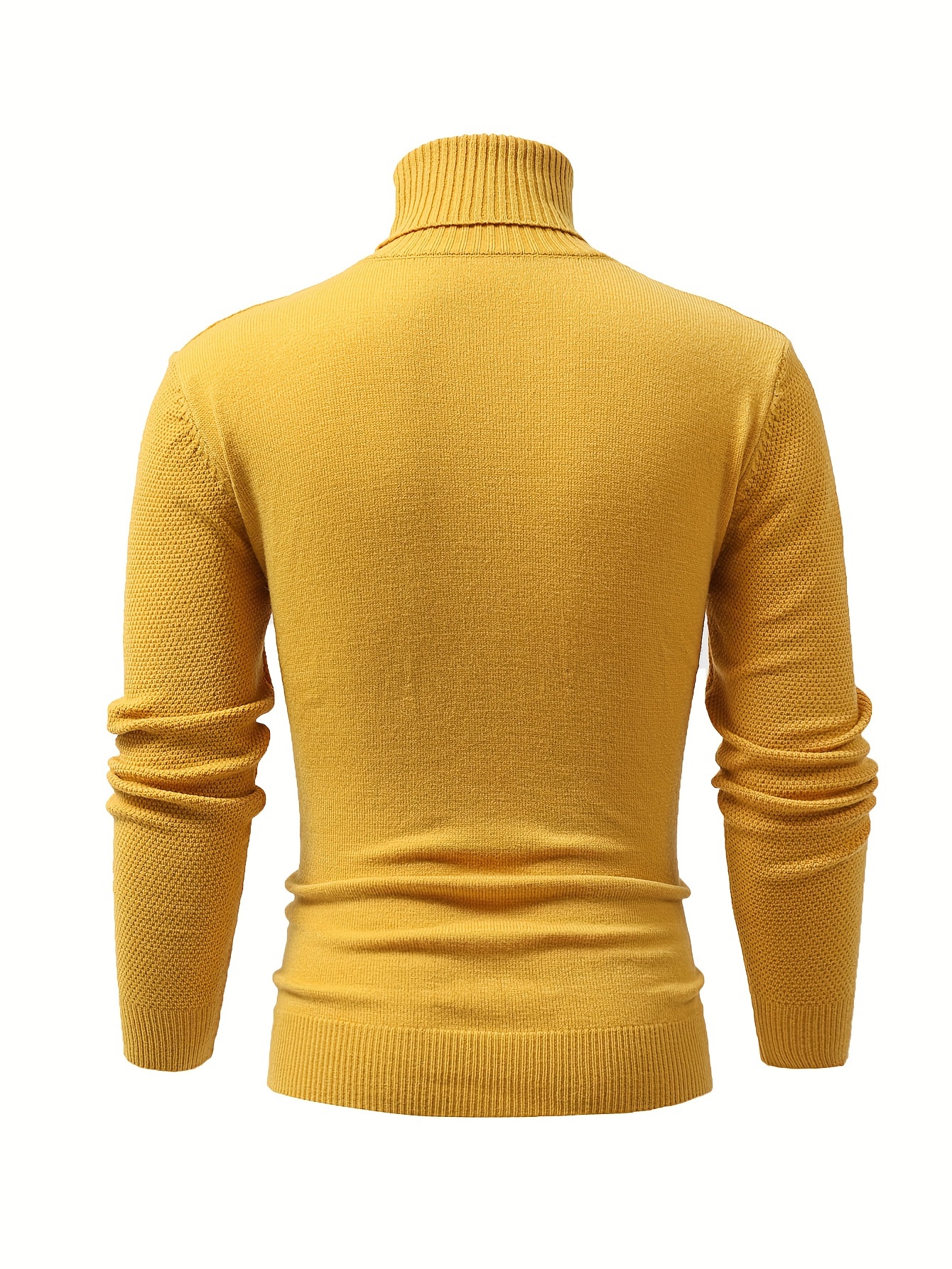 turtle neck knitted cable sweater mens casual warm solid high stretch pullover sweater for fall winter details 37