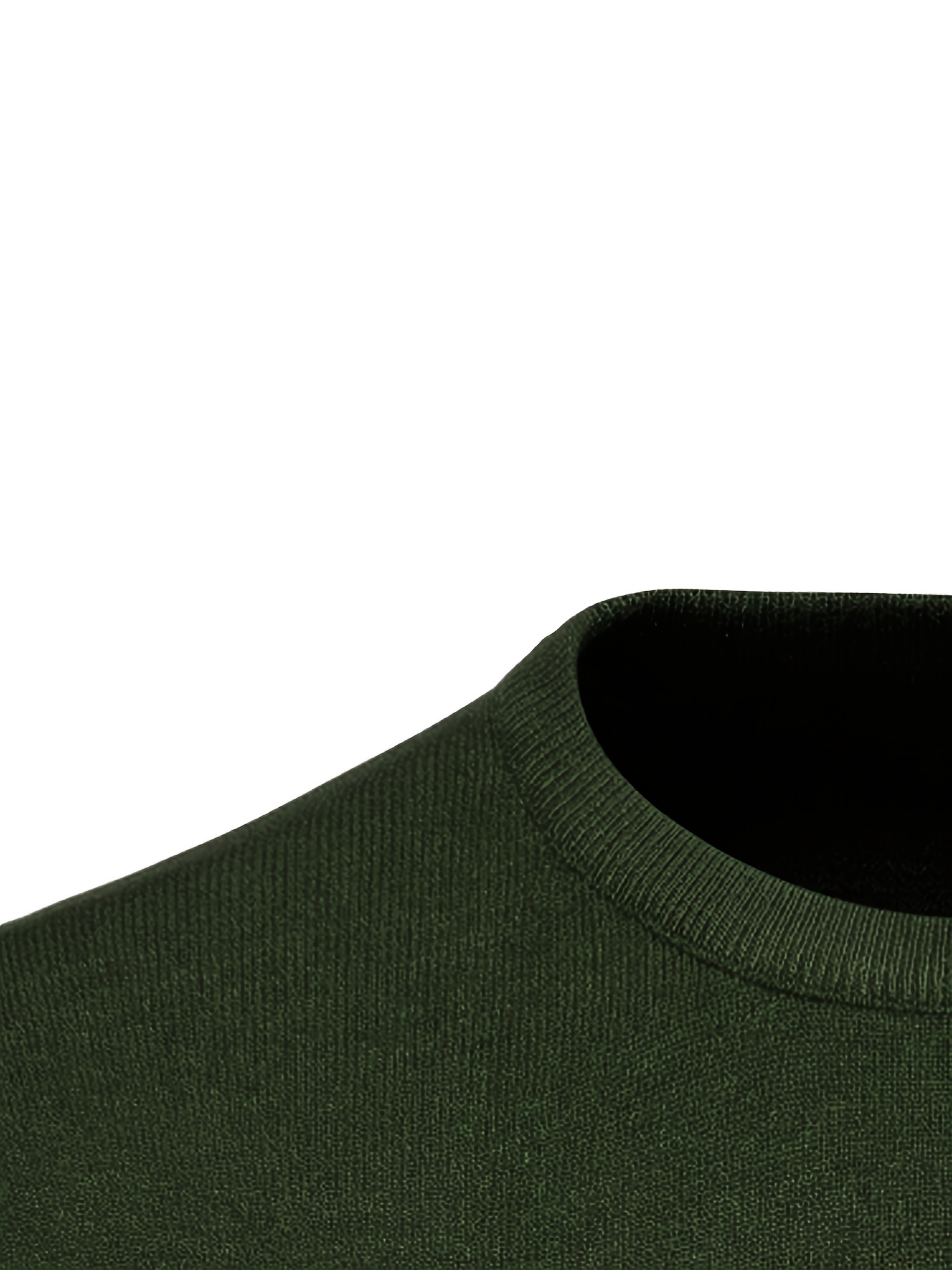 mens solid color crew neck slim fit knit sweater details 20