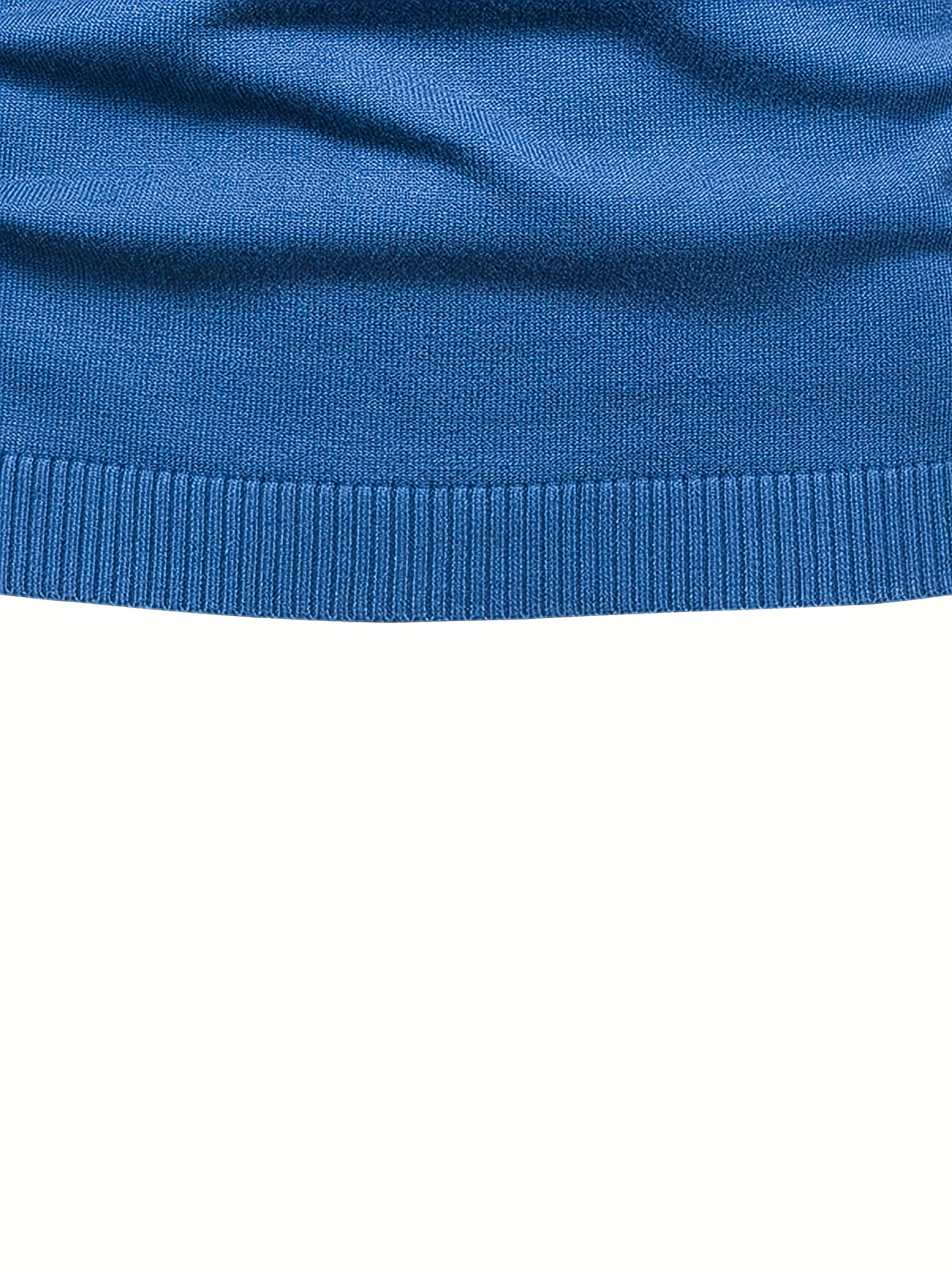 mens solid color crew neck slim fit knit sweater details 56