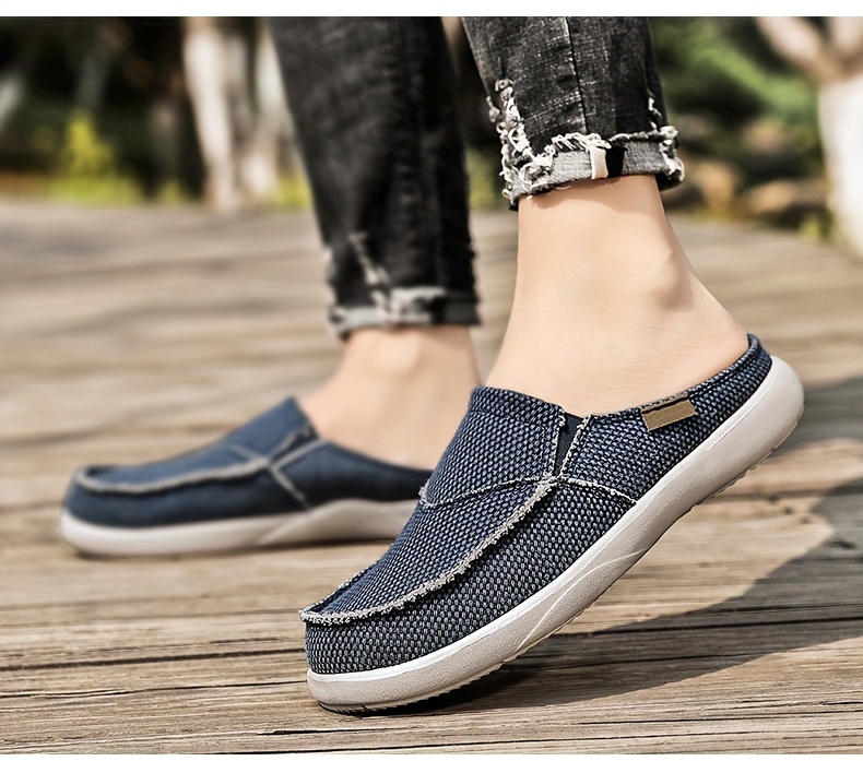 breathable hollow mule shoes men s trendy knitted comfy non details 7